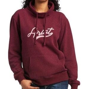 ARIAT Ladies REAL Logo Script Cowl Sweatshirt- Size Small